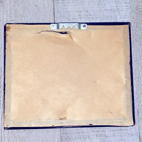 Vintage small embroidered Bible scripture art in frame - Picture 2 of 2